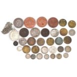 Antique and later British and world coinage including hammered example, 1944 half crown in silver