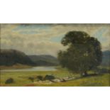 Attributed to William Bright Morris - Lakeland landscape, late 19th century oil, inscribed verso,