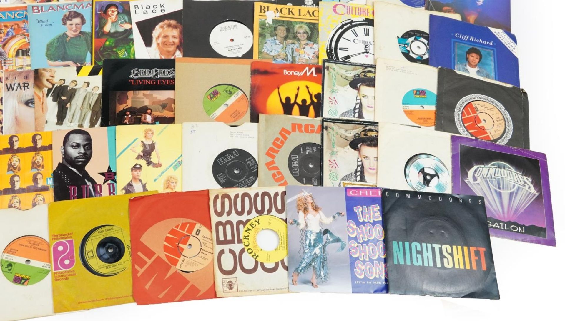 45rpm records including The Rolling Stones, The Bee Gees, Billy Ocean, Culture Club, Judge Dread and - Image 5 of 5