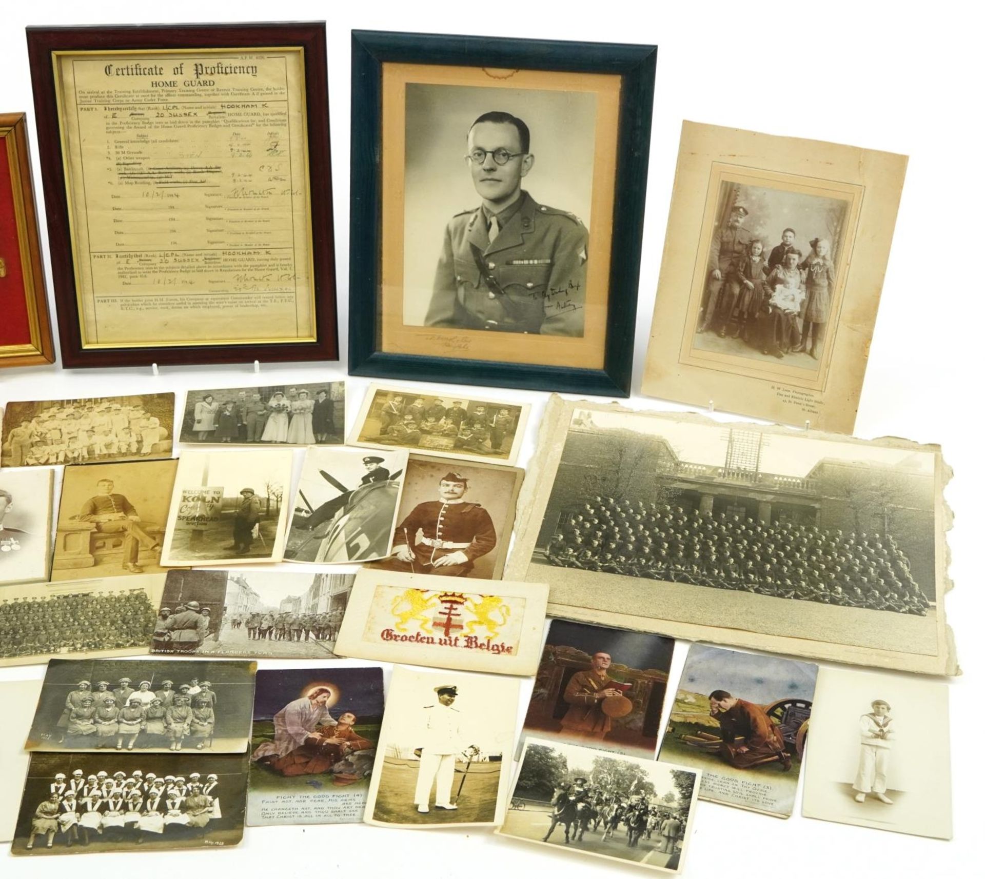 Military interest ephemera including photographs arranged in an album, real photographic - Image 3 of 8