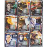 Large collection of Doctor Who trade cards arranged in a folder For further information on this