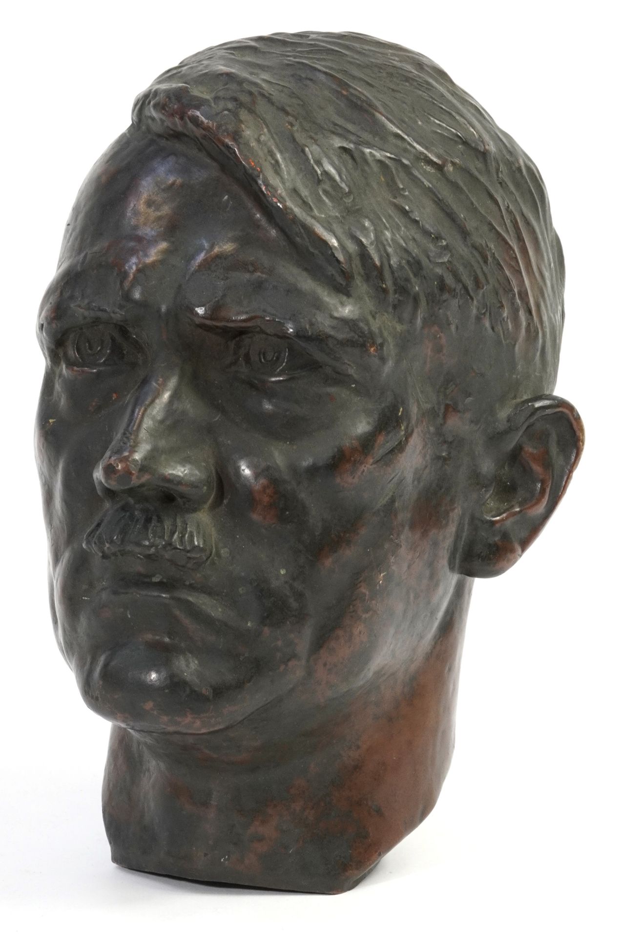 Walther Wolff 1933, large German military and political interest patinated bronze bust of Adolf