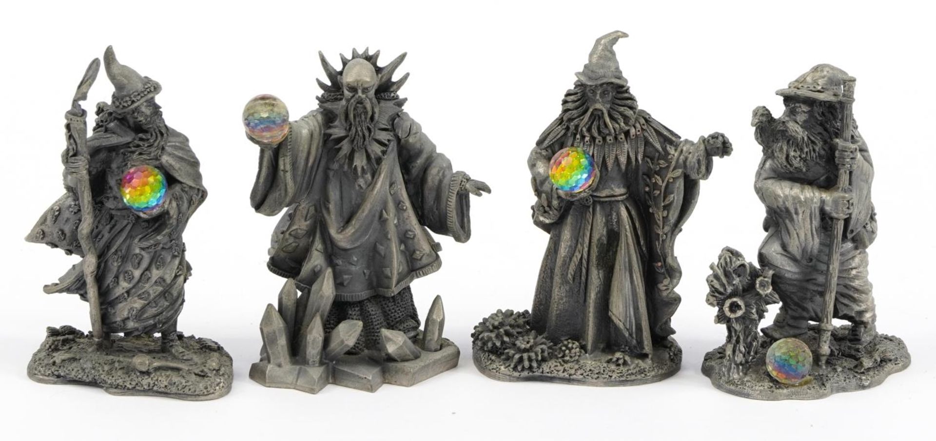 Four Myth & Magic prototype pewter wizards with boxes comprising Spring, Summer, Autumn and - Image 2 of 6