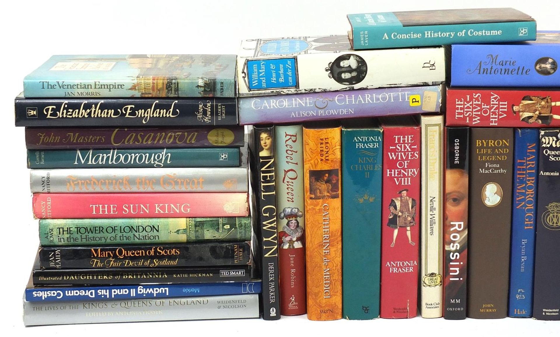 Collection of historical hardback books including Queen Anne, Six Wives of Henry VIII, Mary, Queen - Image 2 of 3