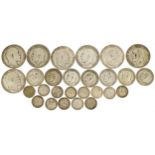 British pre decimal pre 1947 coinage including half crowns and shillings, 148.0g For further