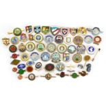 Vintage and later badges, mostly enamelled including Bitton Park Bowling Club and Bedfordshire