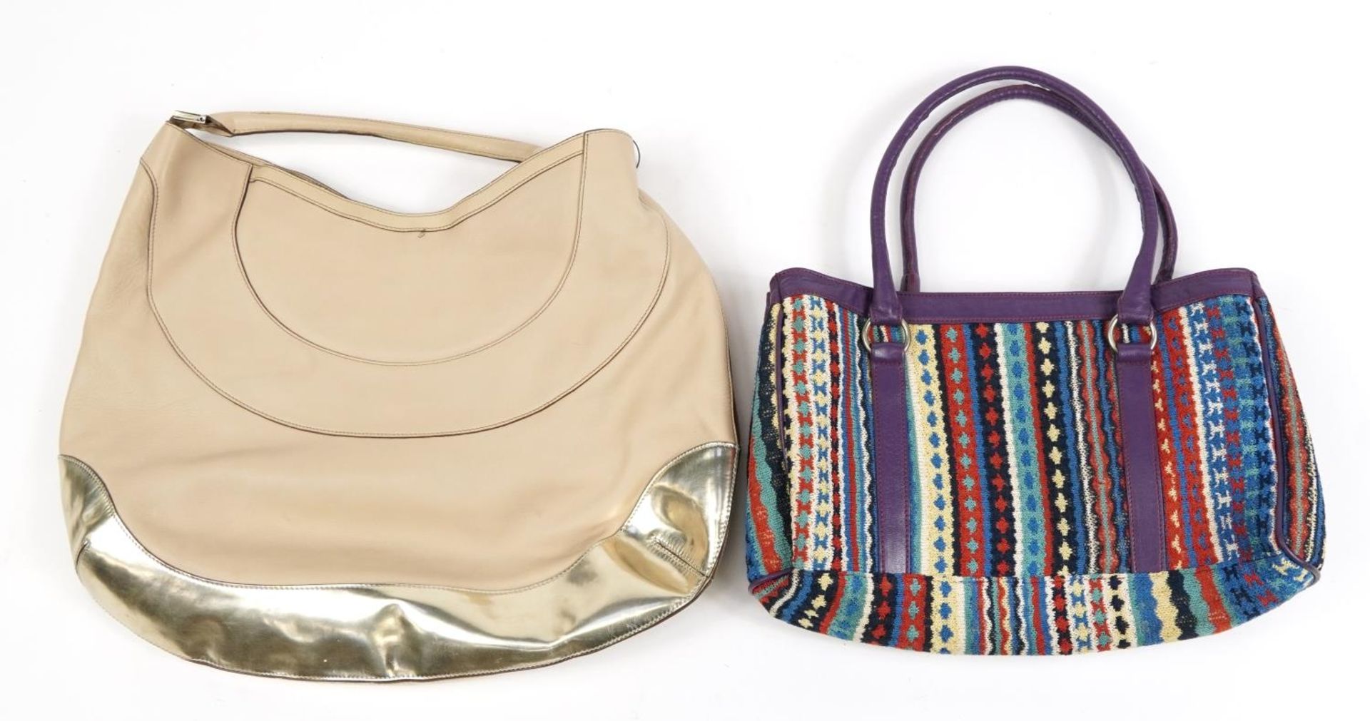 Two ladies bags comprising Anya Hindmarch and Missoni, the largest 46cm wide For further - Bild 2 aus 3