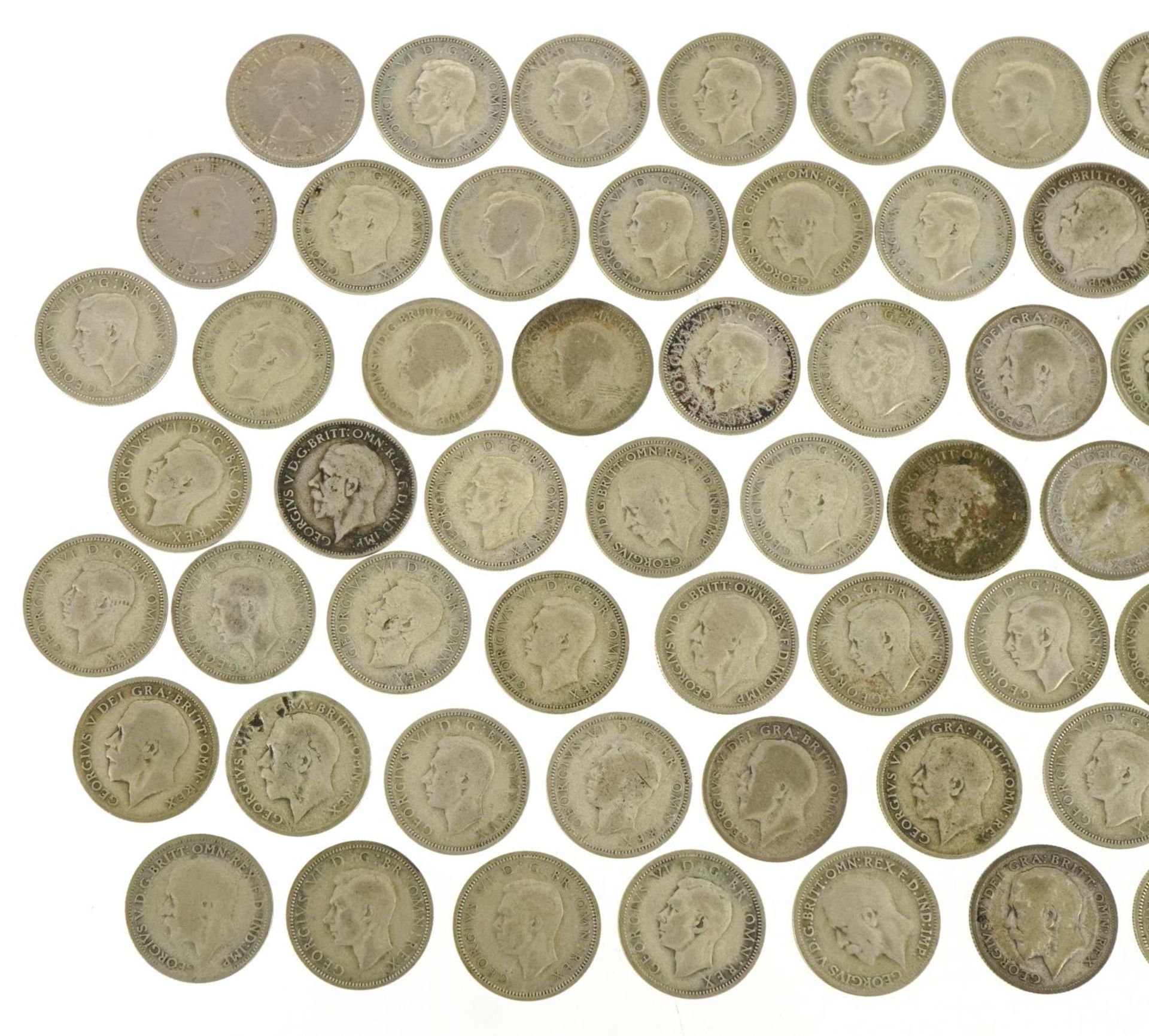 British pre decimal, pre 1947 sixpences, 187.5g For further information on this lot please contact - Image 2 of 6