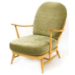 Ercol Windsor 203 light elm stick back armchair, 88cm high For further information on this lot