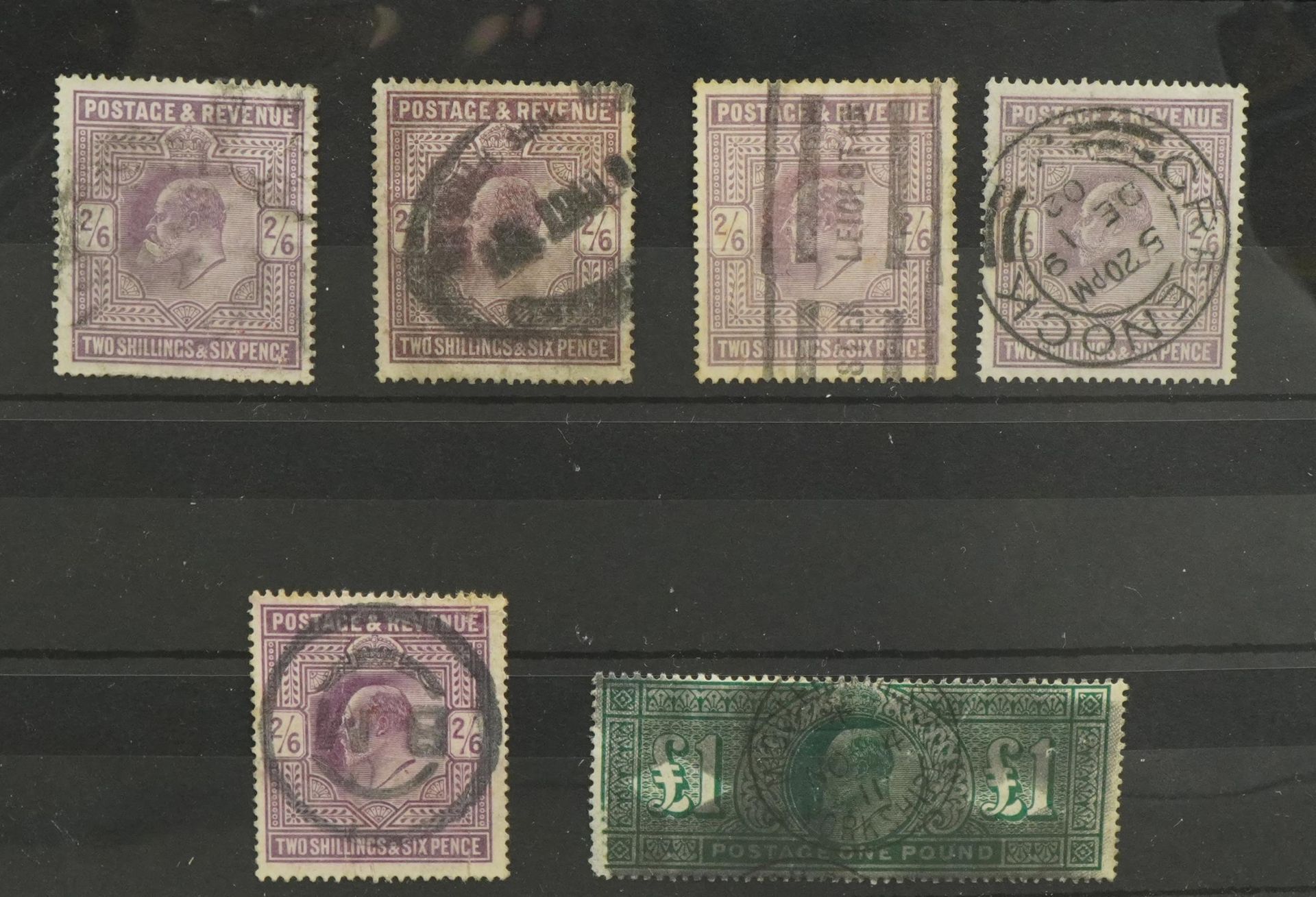 Edward VII high value stamps For further information on this lot please contact the auctioneer