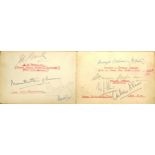 Good early 20th century leather autograph album, containing various autographs including Lord