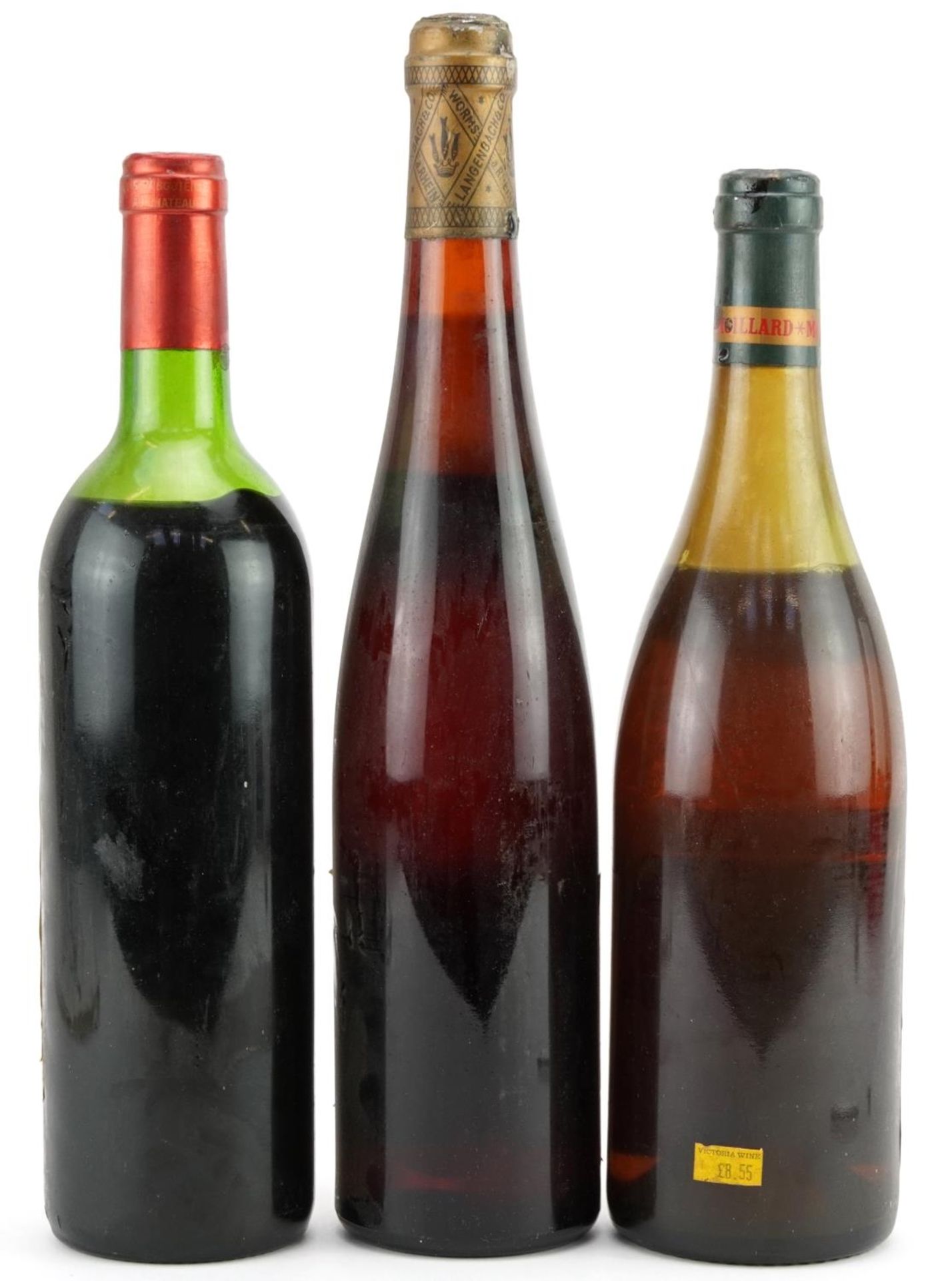 Three bottles of wine comprising bottle of 1978 Chateau Grand Puy Ducasse Pauillac, 1959 - Bild 2 aus 2