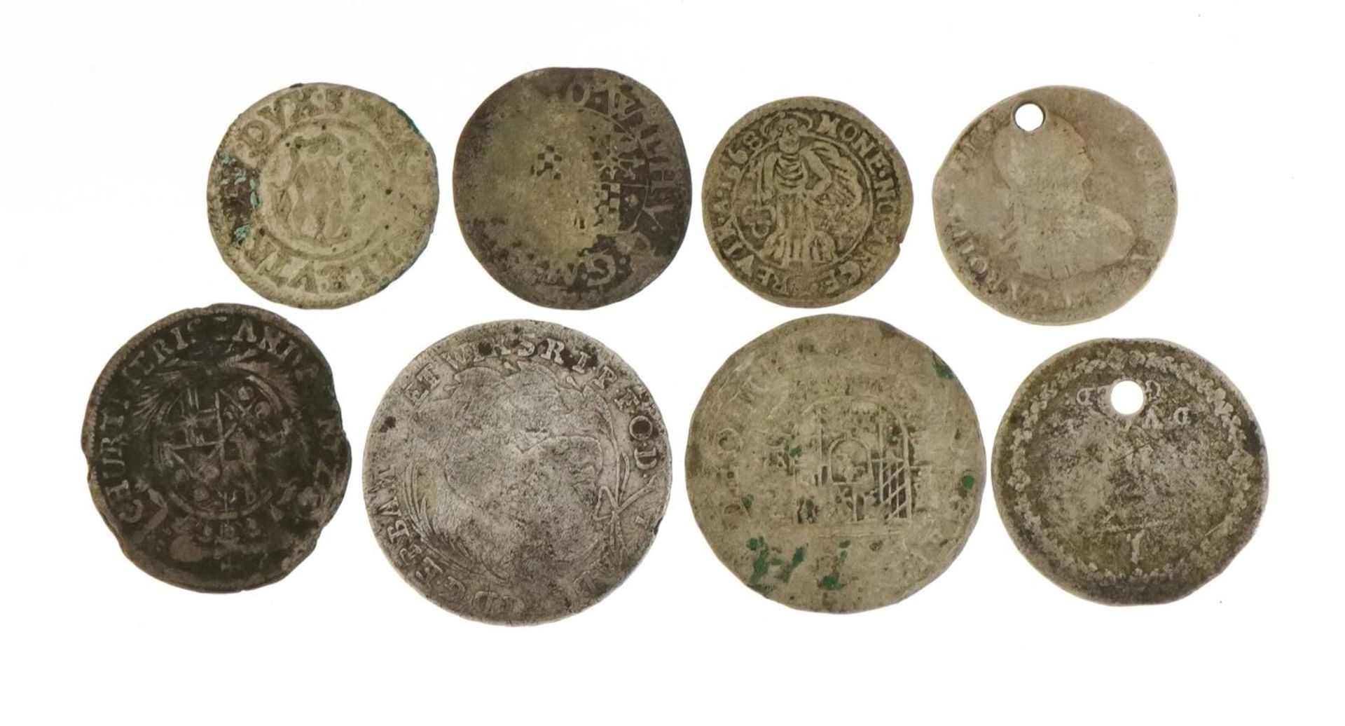 Eight antique European hammered silver coins, possibly German, 17.0g For further information on this - Image 2 of 2
