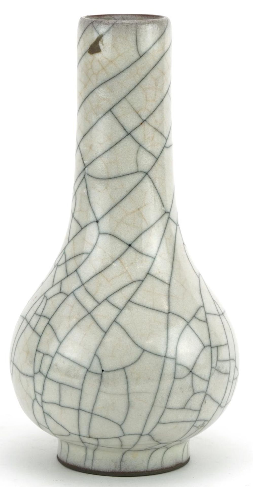 Chinese porcelain vase having a Ge ware type crackle glaze, 18.5cm high For further information on - Image 2 of 3