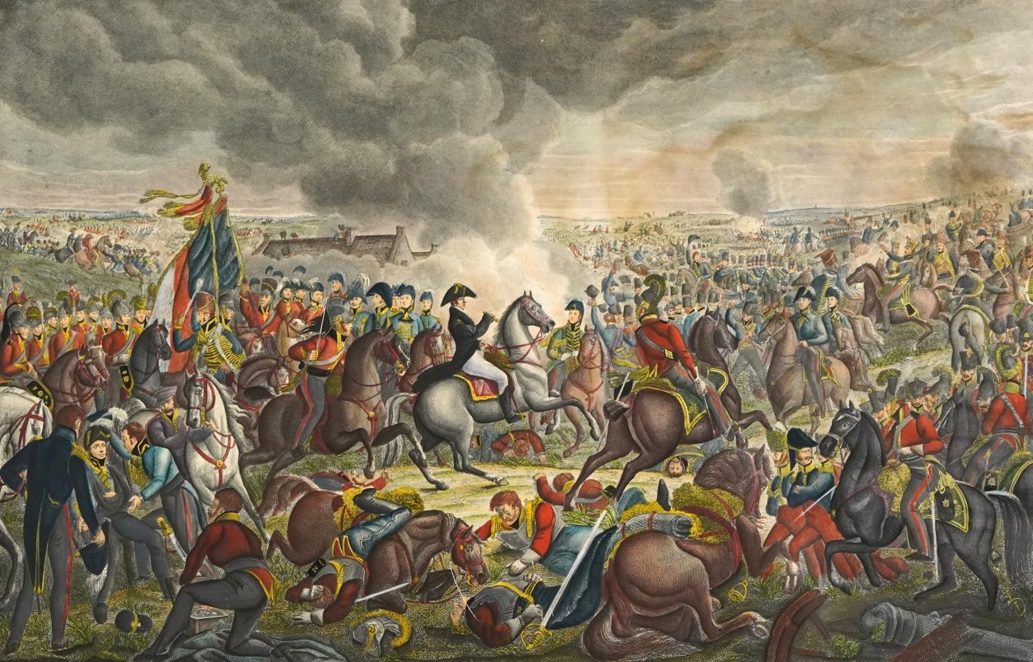 After Alexandre Ivanovitch Sauerweid - The Battle of Waterloo, 19th century print in colour,