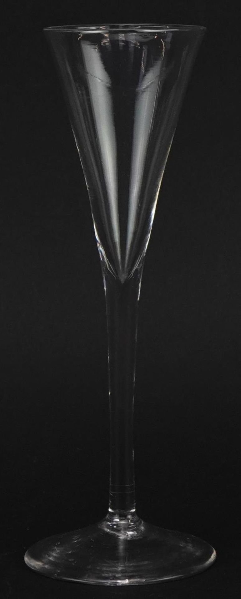 Eighteenth century toasting glass, 19cm high For further information on this lot please contact - Image 2 of 3