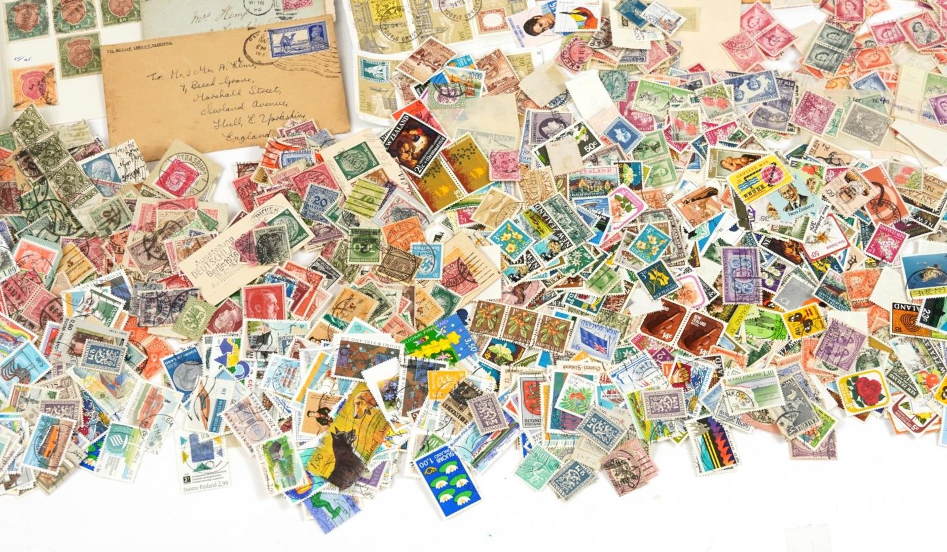Collection of antique and later world stamps, some arranged in albums, including Denmark and - Image 9 of 13