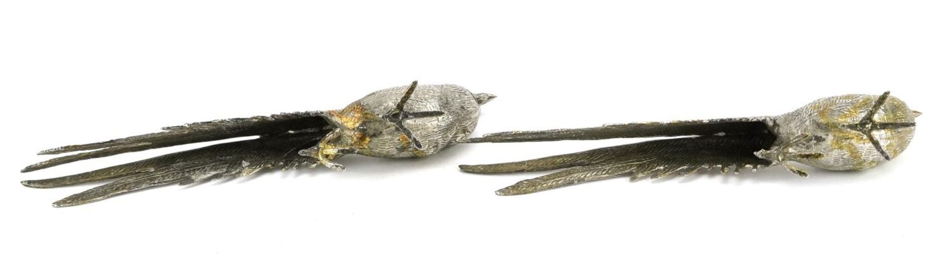 Pair of silver plated pheasants, each 28cm in length For further information on this lot please - Image 3 of 3
