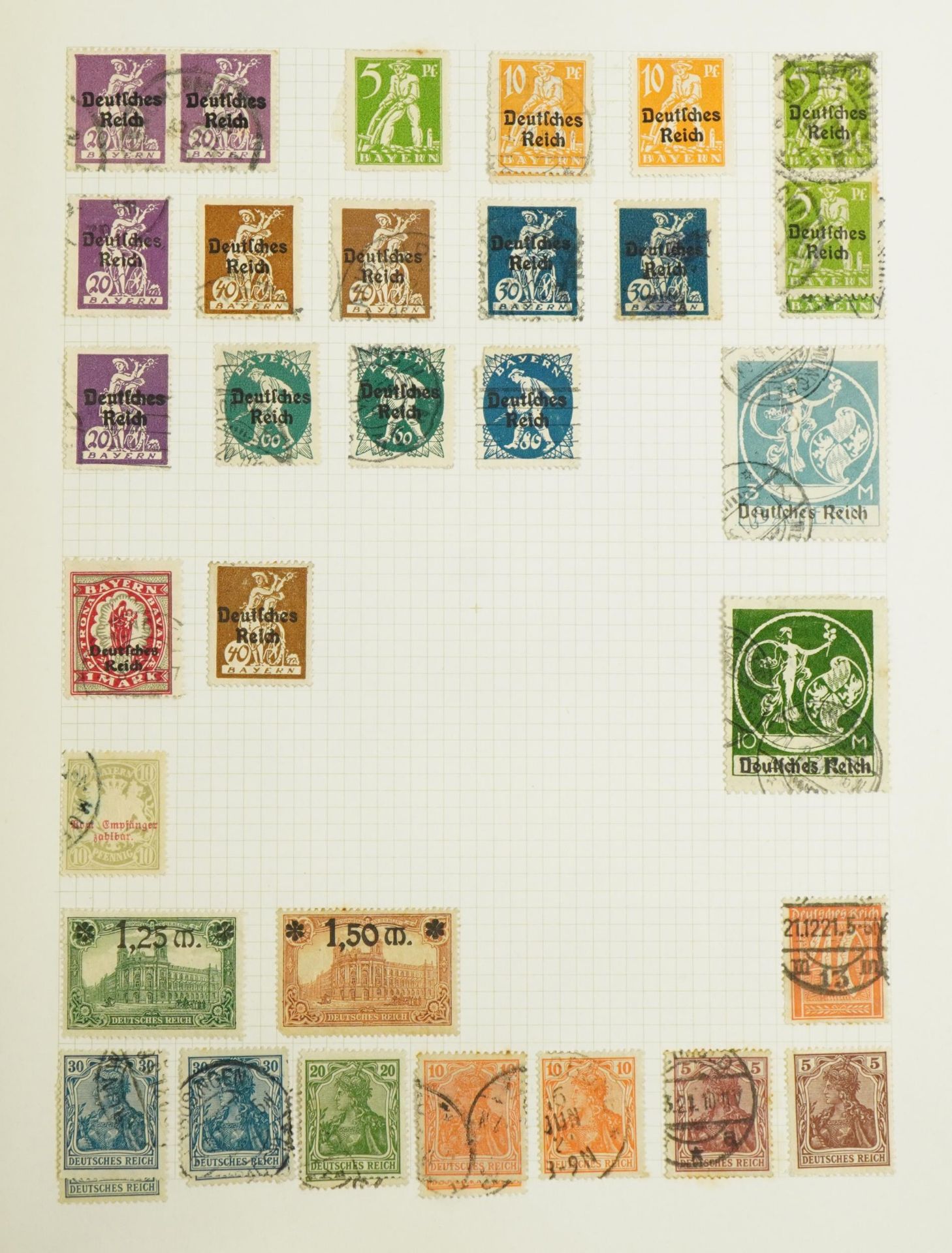 Album of mainly German and Russian stamps For further information on this lot please contact the