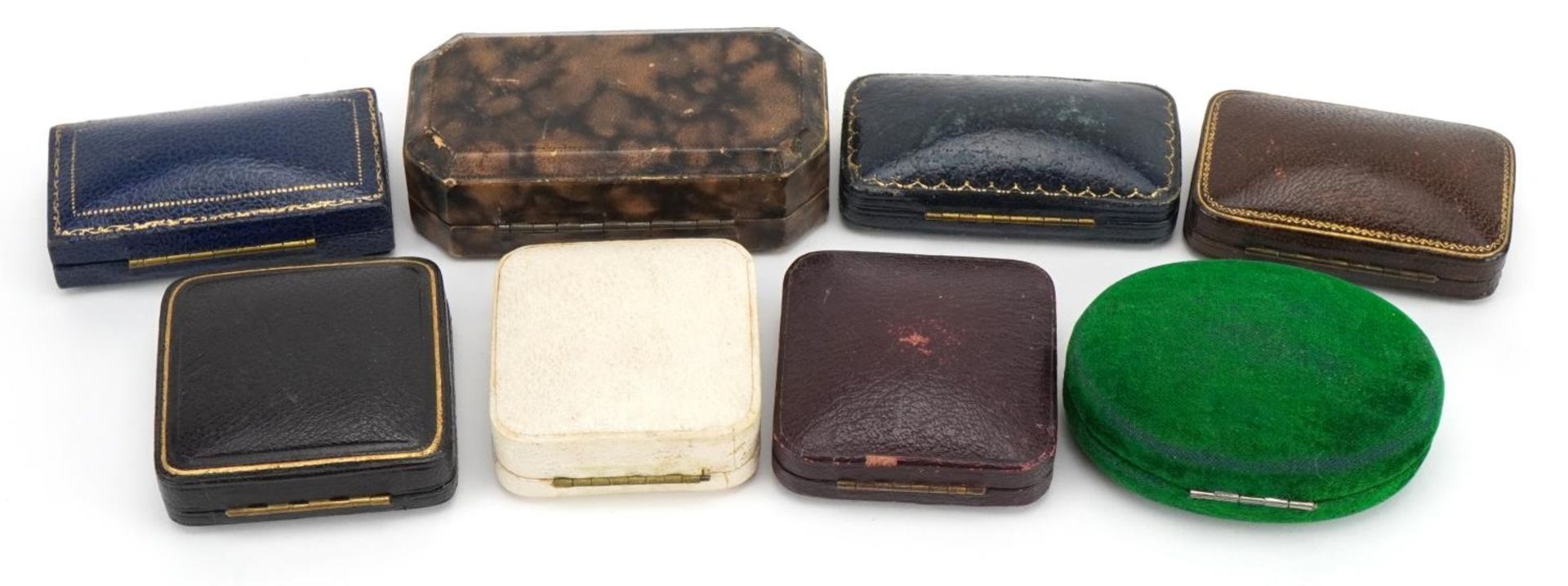 Eight antique and later jewellery boxes including Kendal & Dent London, Henry Jones & Co London, The - Bild 5 aus 5