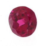 Loose unmounted ruby approximately 8.2mm x 9.0mm x 6.1mm : For further information on this lot