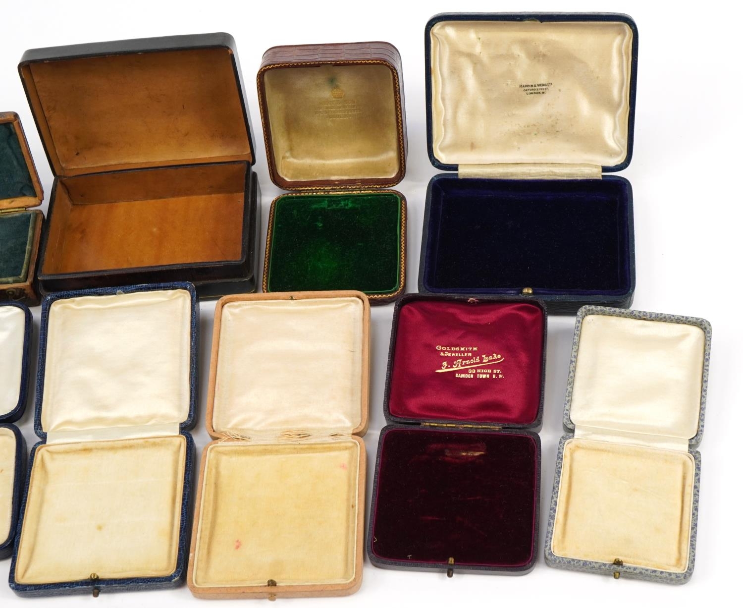 Ten antique and later jewellery boxes including West & Son Dublin, Mappin & Webb London, S J - Image 4 of 5
