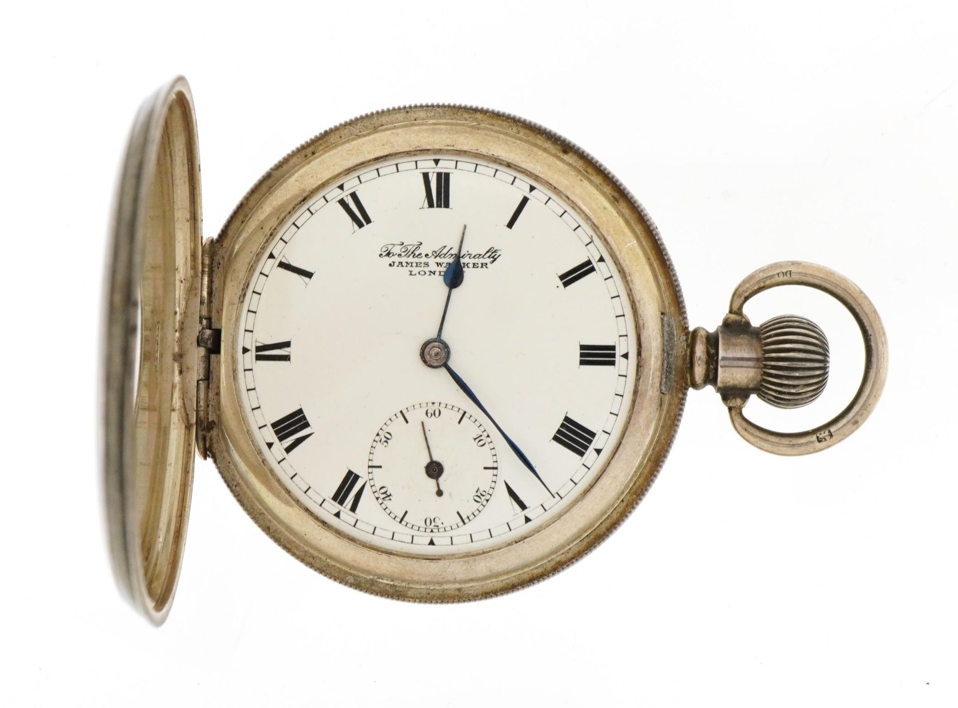 James Walker, gentlemen's James Walker silver and enamel half hunter pocket watch, the dial - Image 2 of 5