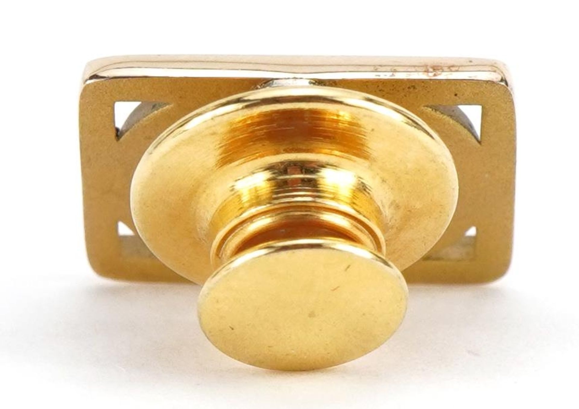 10k gold tie tack, 1.5cm wide, 3.8g : For further information on this lot please contact the - Bild 2 aus 3