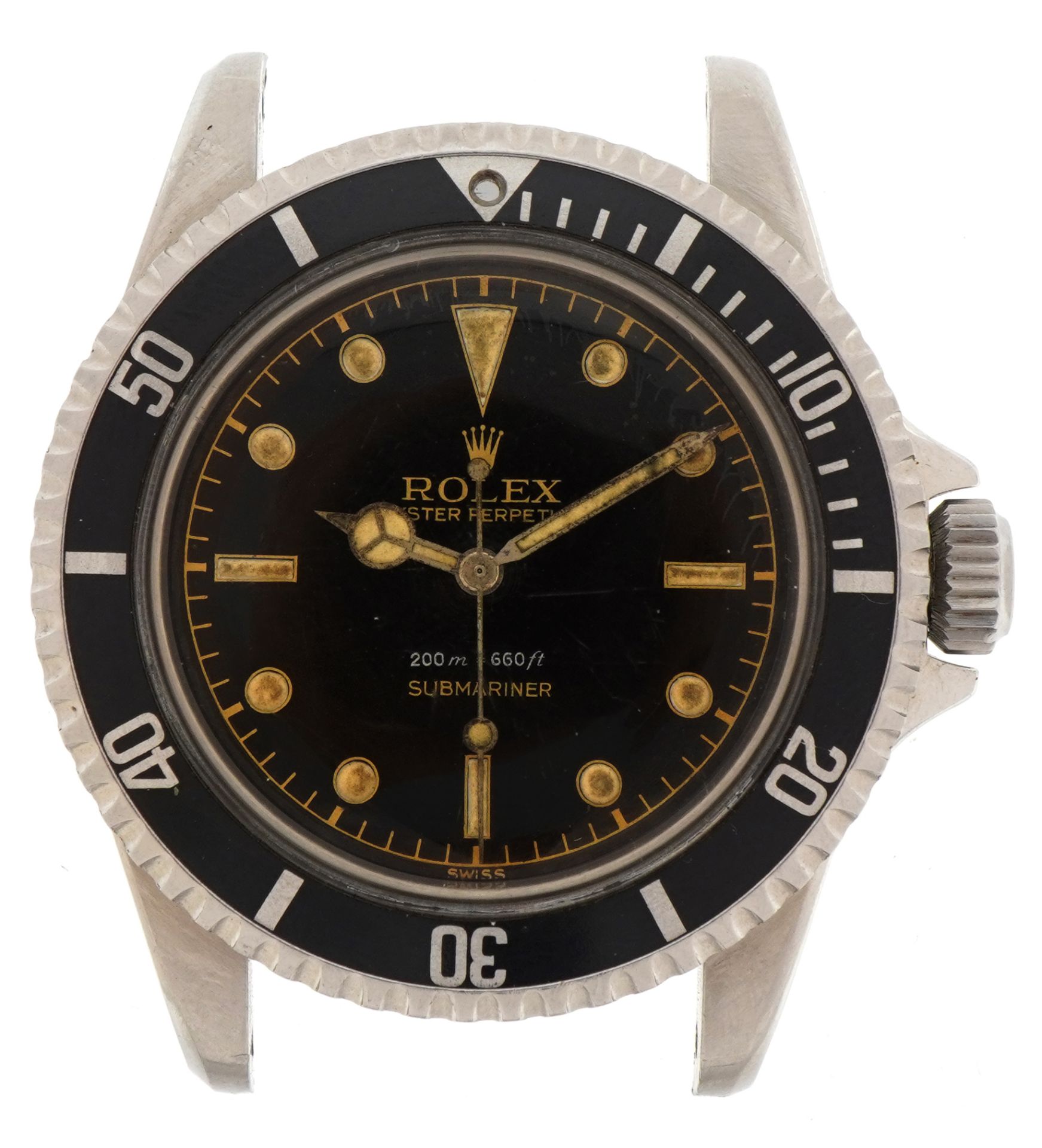 Rolex, gentleman's Rolex Oyster Submariner wristwatch, ref 5521, serial number 818329, 40mm