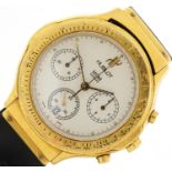 Hublot, 18ct gold Hublot MDM 1620.3 chronograph wristwatch, reference 219128, with black rubber