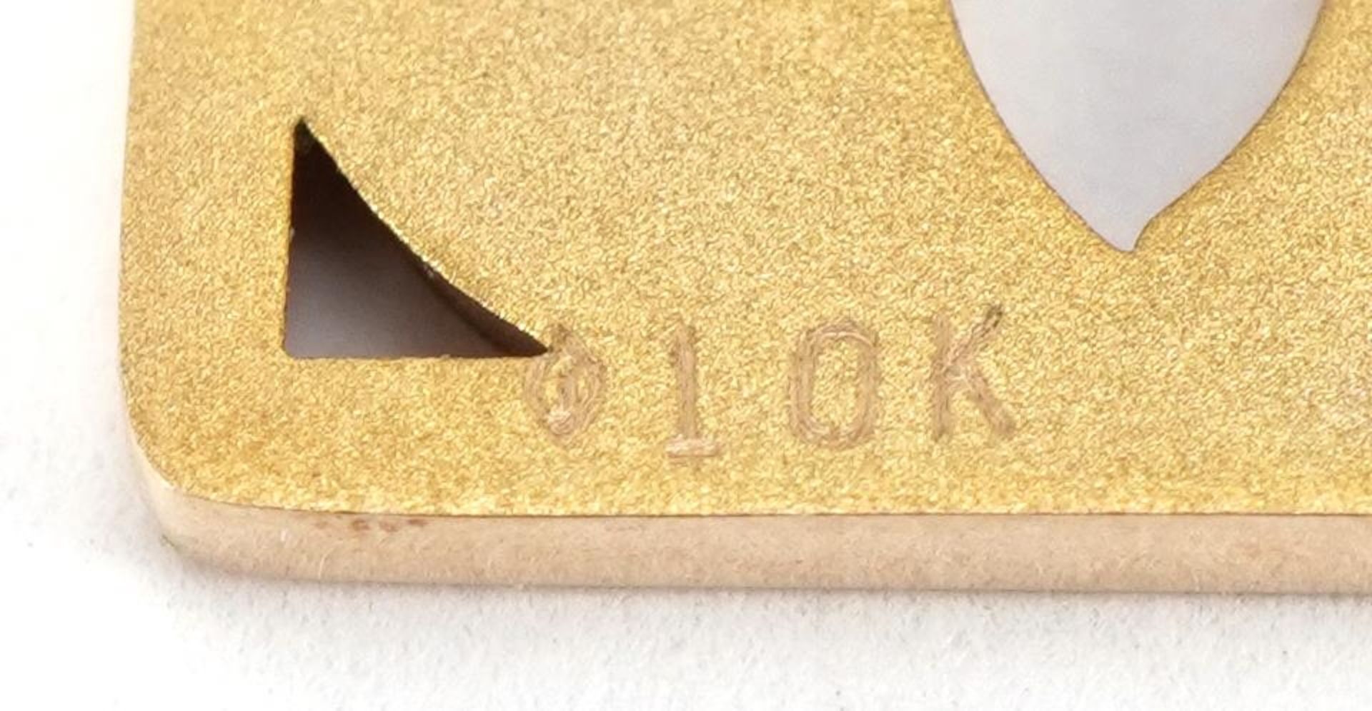 10k gold tie tack, 1.5cm wide, 3.8g : For further information on this lot please contact the - Bild 3 aus 3