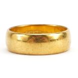 22ct gold wedding band, London 1964, size M/N, 7.0g : For further information on this lot please