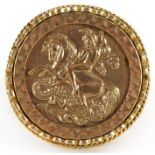 9ct gold coin with 9ct gold ring mount, size L, total 10.0g : For further information on this lot