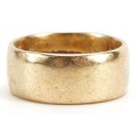 9ct gold wedding band, Birmingham 1969, size P, 8.3g : For further information on this lot please