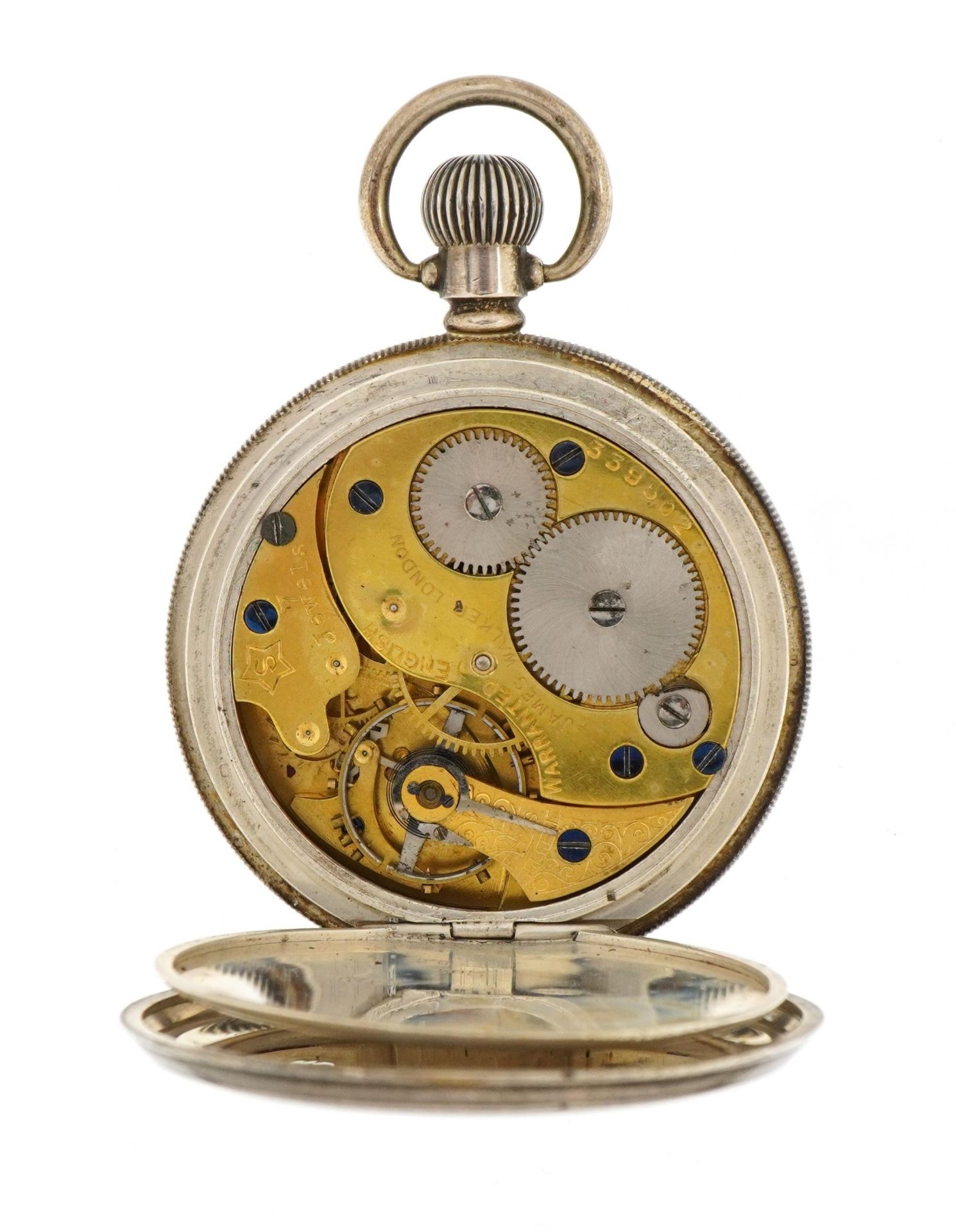 James Walker, gentlemen's James Walker silver and enamel half hunter pocket watch, the dial - Image 4 of 5