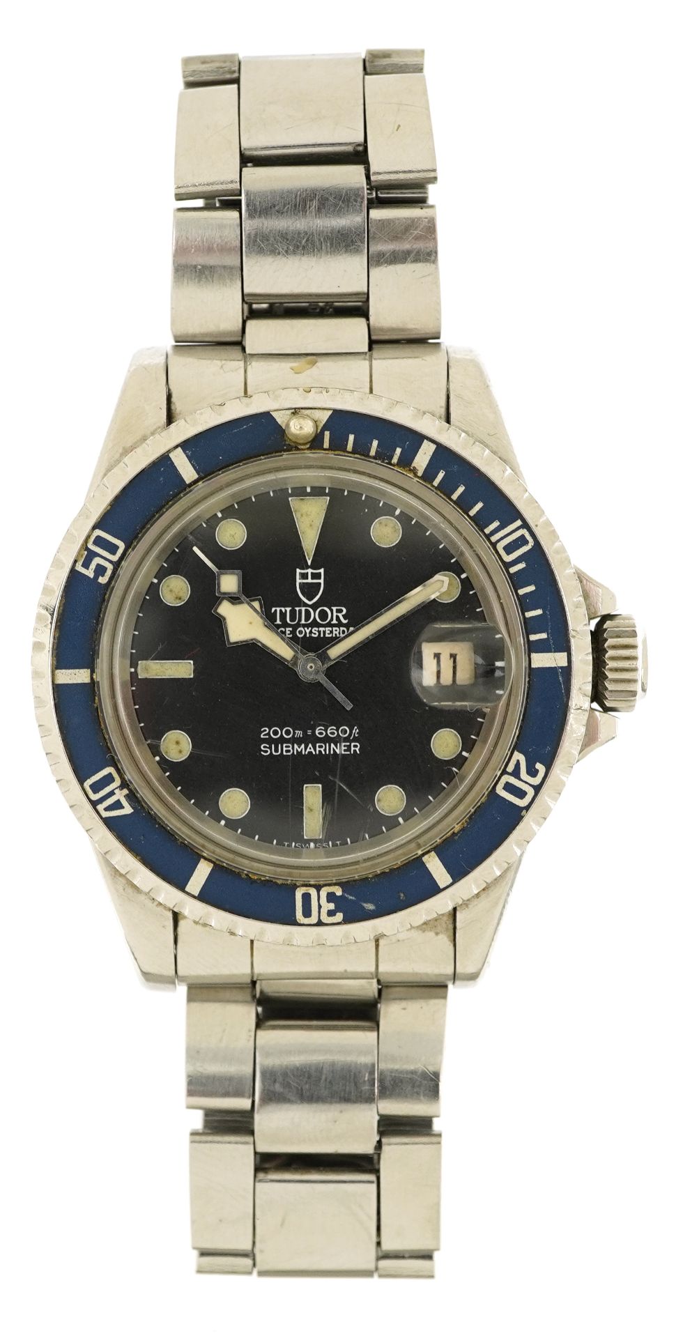 Rolex Tudor, Gentleman's Tudor Prince Oysterdate Snowflake Submariner wristwatch with blue bezel, - Bild 2 aus 7