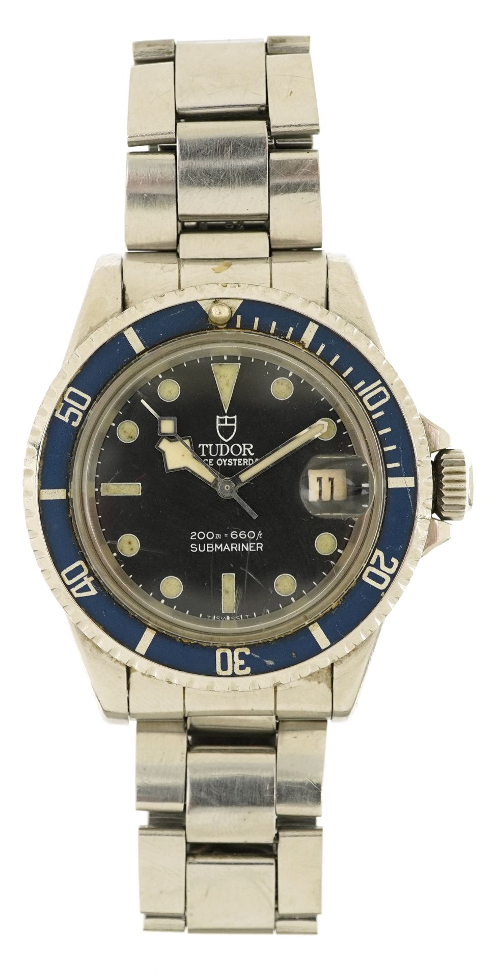 Rolex Tudor, Gentleman's Tudor Prince Oysterdate Snowflake Submariner wristwatch with blue bezel, - Image 2 of 7