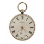 W Christie, Victorian silver gentlemen's open face pocket watch, the movement engraved Cannon Street