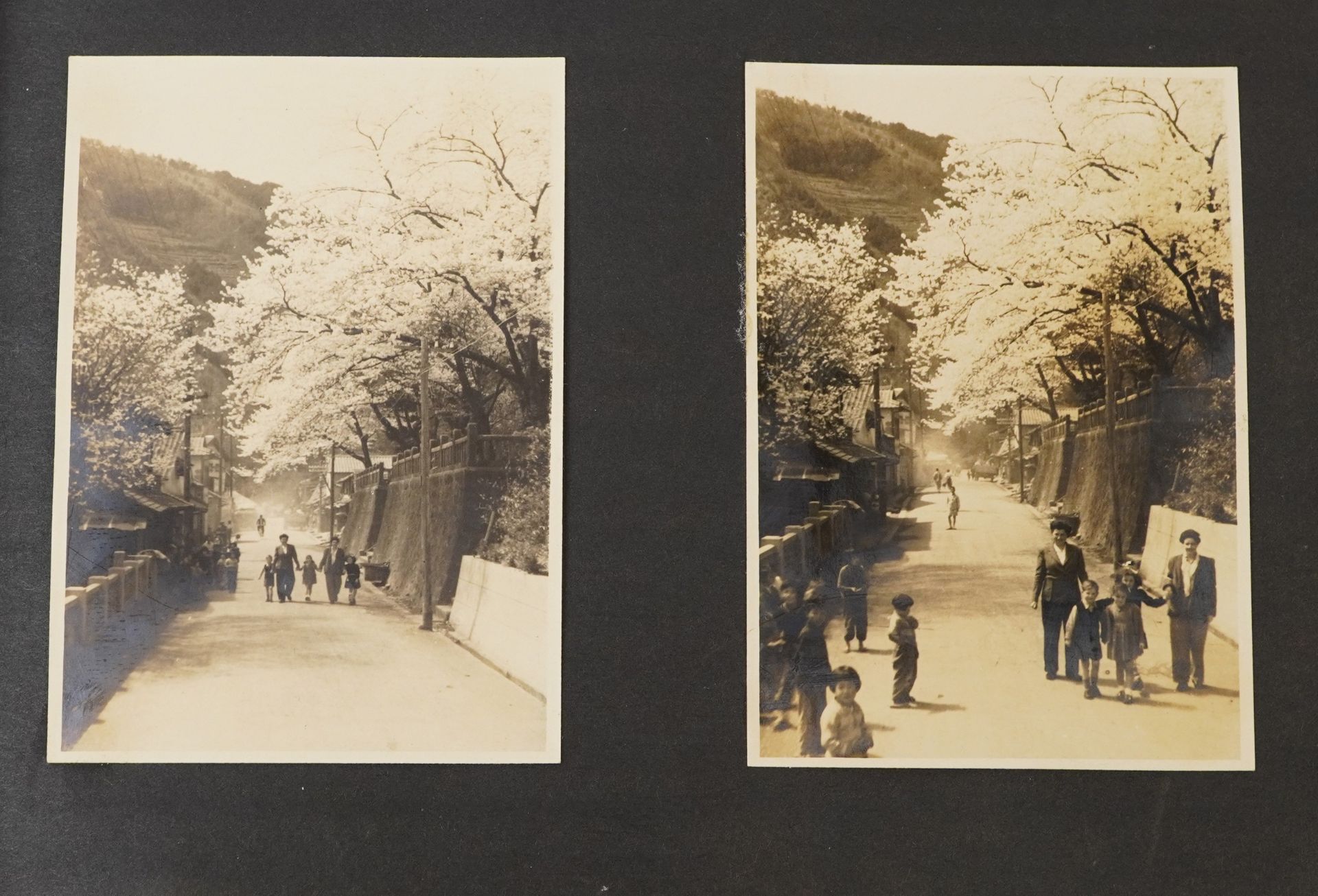 Early 20th century black and white photographs of Asia arranged in an album, probably China,