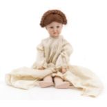 Simon & Halbig bisque headed doll with Ron Moles articulated body, 47cm in length : For further