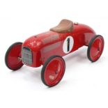 Vintage metal child's ride-on sports car, 70cm in length : For further information on this lot