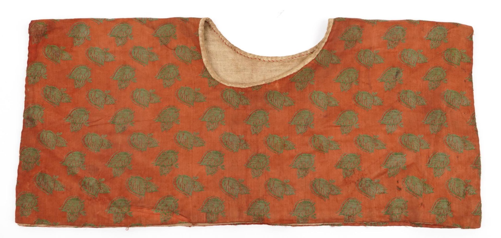 Early 18th century Turkish Ottoman barber's apron, 63cm x 60cm : For further information on this lot - Image 2 of 5