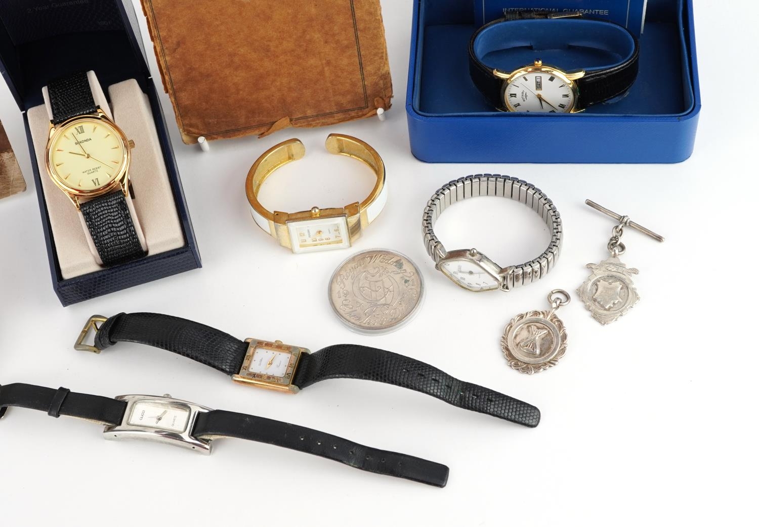 Sundry items including wristwatches, two silver fobs and an AA car badge : For further information - Image 3 of 4