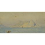 Tristram James Ellis - Boats before an Artic glacier, late 19th/early 20th Polar Expedition interest