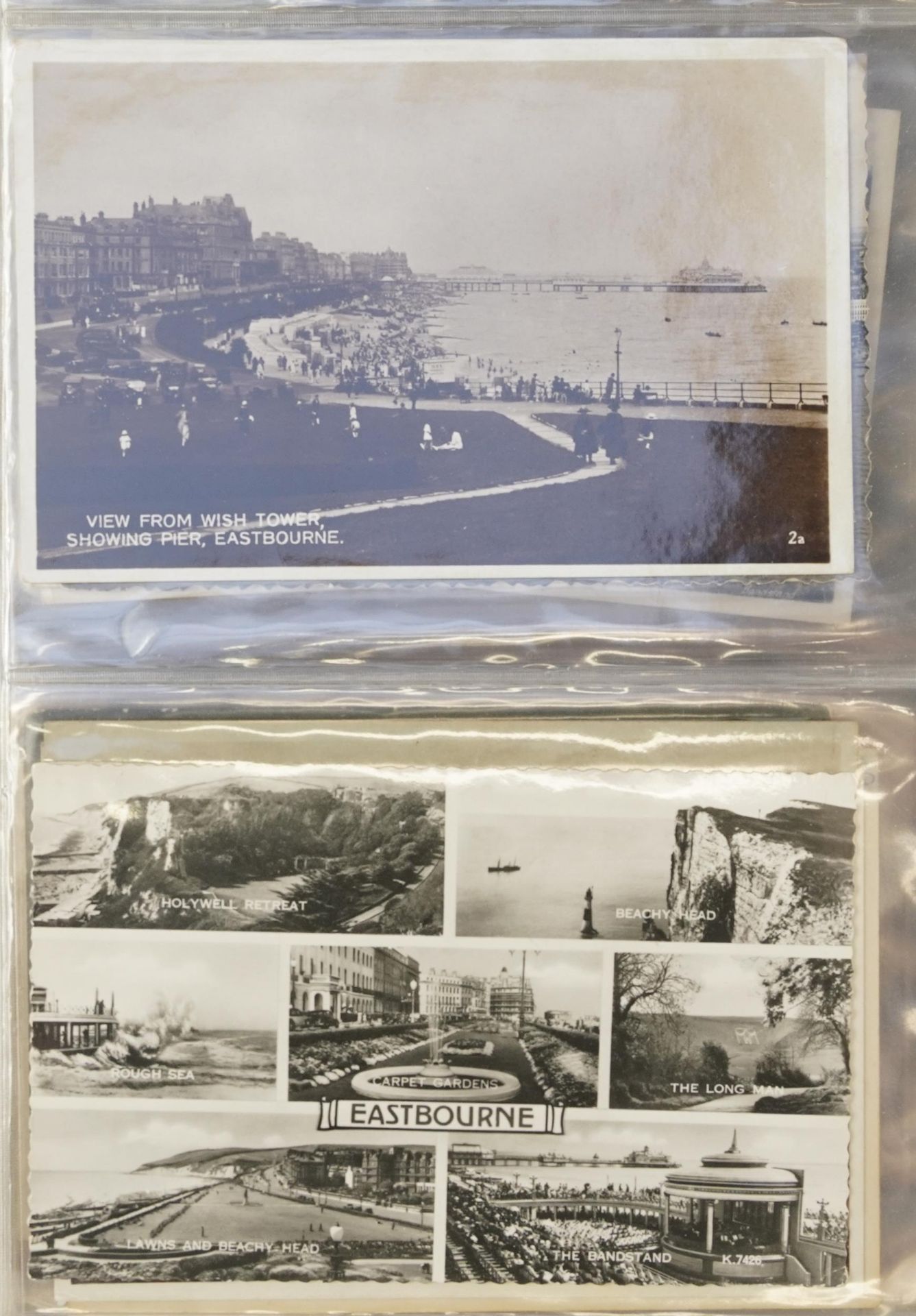 Collection of nearly one hundred Eastbourne postcards arranged in an album including Grand Parade, - Bild 8 aus 10