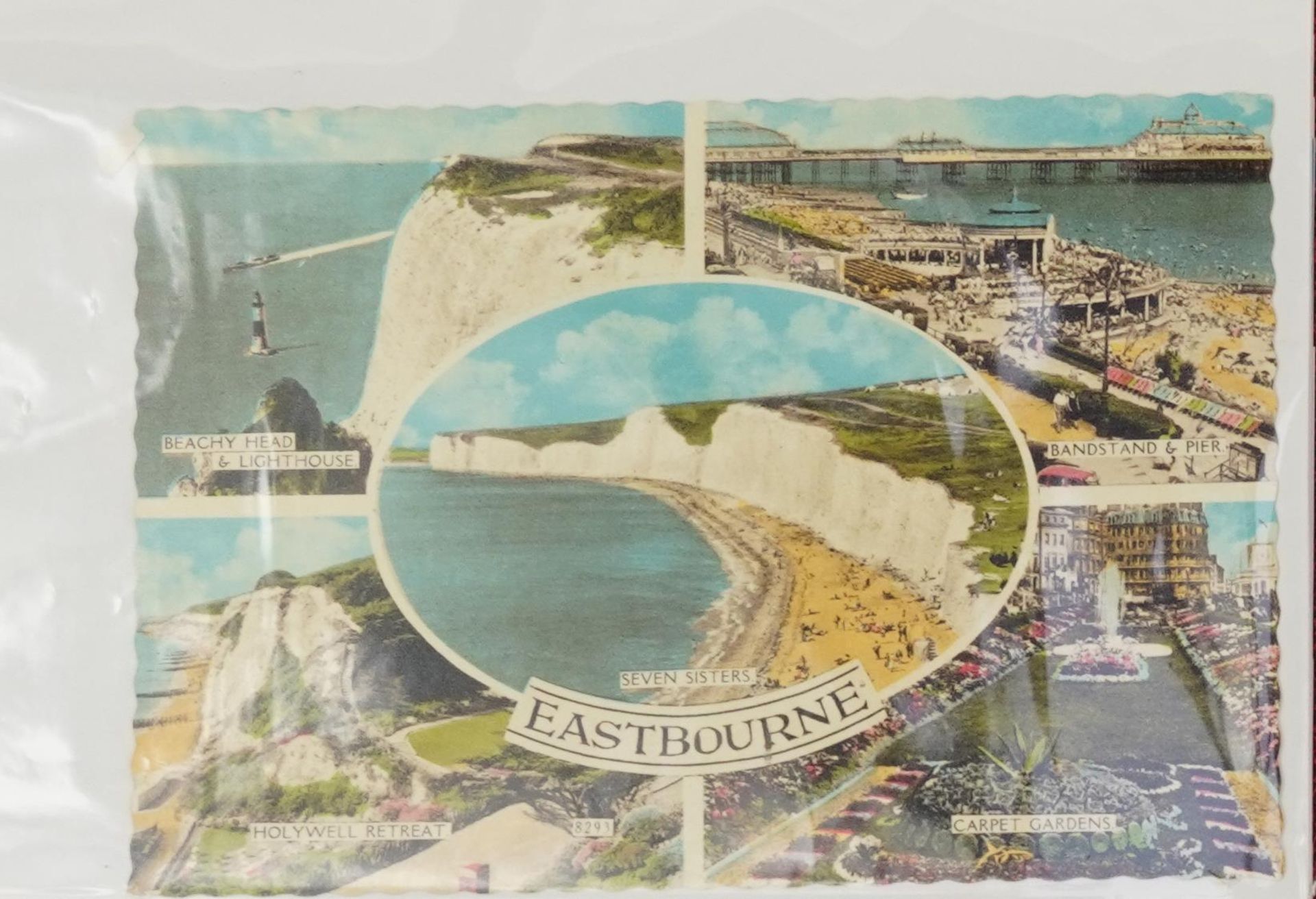 Collection of Eastbourne postcards arranged in two albums including Holywell : For further - Image 3 of 14