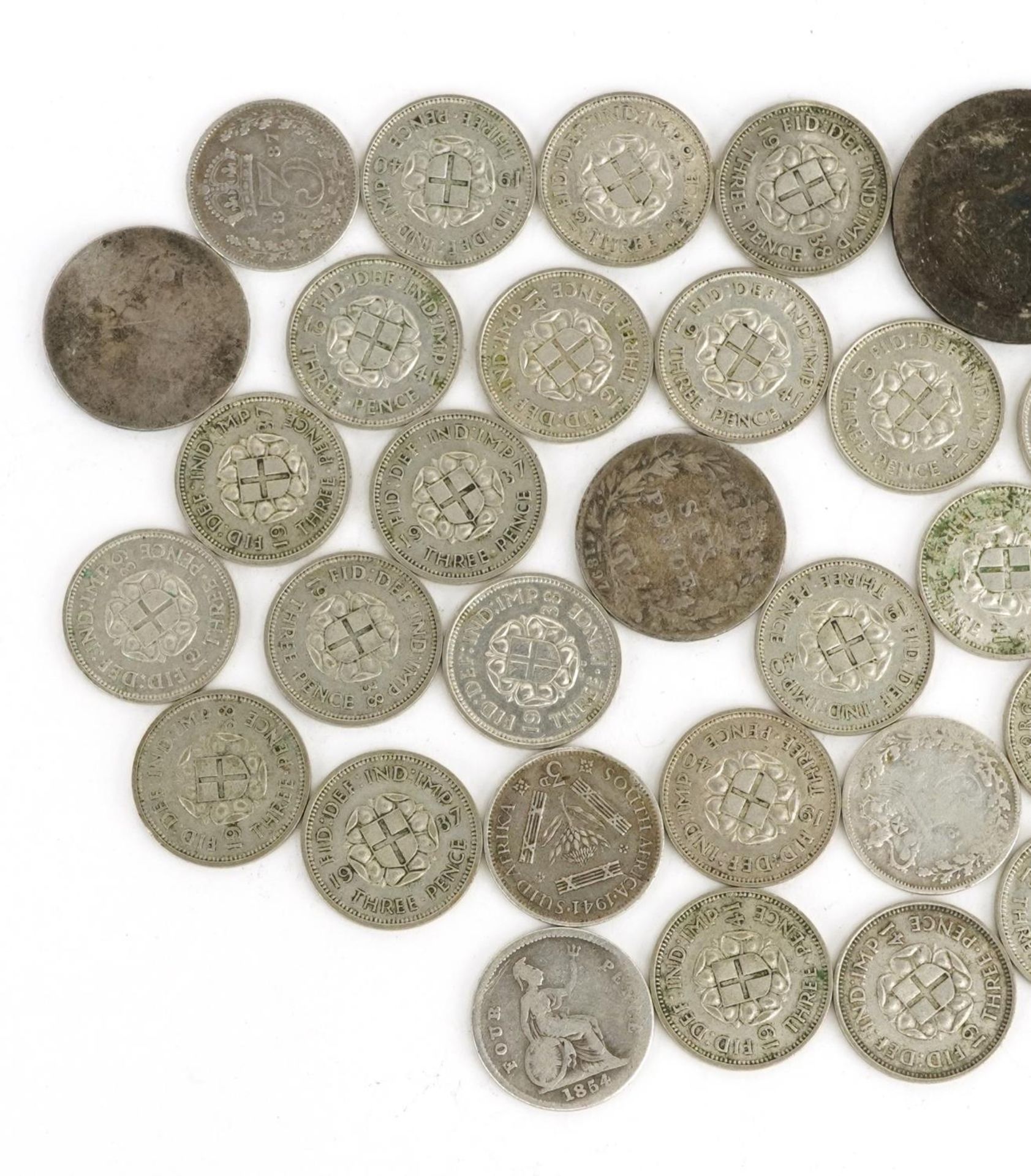 Collection of Victorian and later thrupenny bits, 71g : For further information on this lot please - Image 2 of 6