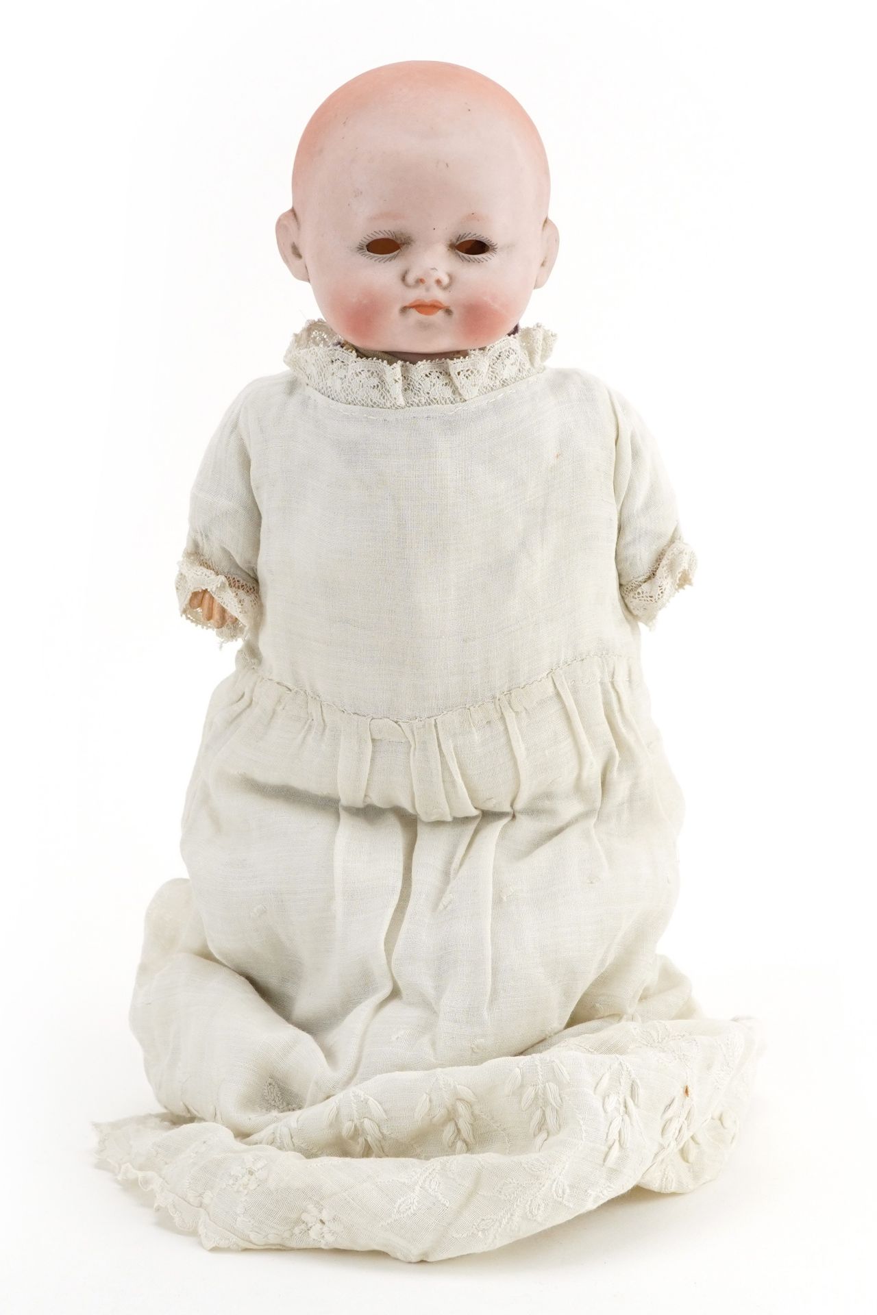 Simon & Halbig, German bisque headed doll, 30cm high : For further information on this lot please