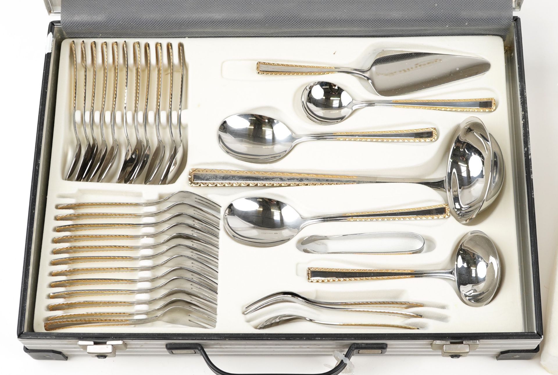 Bestecke Solingen canteen of gold plated chrome nickel steel cutlery, 44cm wide : For further - Image 2 of 7