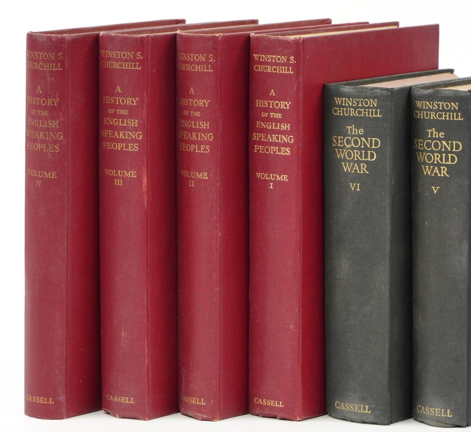 Winston Churchill hardback books comprising The Second World War, volumes 1-6 and A History of the - Image 2 of 5